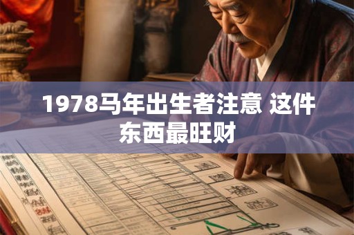 1978马年出生者注意 这件东西最旺财