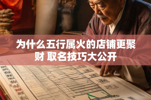 为什么五行属火的店铺更聚财 取名技巧大公开
