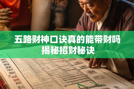五路财神口诀真的能带财吗 揭秘招财秘诀