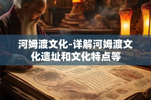 河姆渡文化-详解河姆渡文化遗址和文化特点等