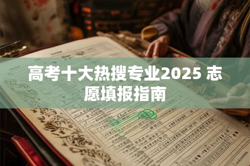高考十大热搜专业2025 志愿填报指南