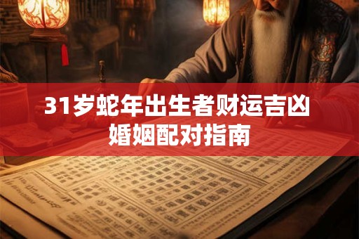 31岁蛇年出生者财运吉凶 婚姻配对指南