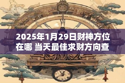 2025年1月29日财神方位在哪 当天最佳求财方向查询
