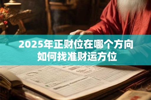 2025年正财位在哪个方向 如何找准财运方位