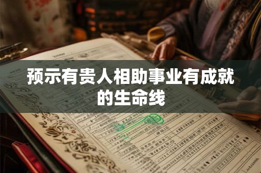 预示有贵人相助事业有成就的生命线