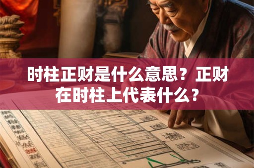 时柱正财是什么意思？正财在时柱上代表什么？
