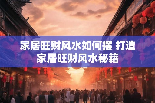 家居旺财风水如何摆 打造家居旺财风水秘籍