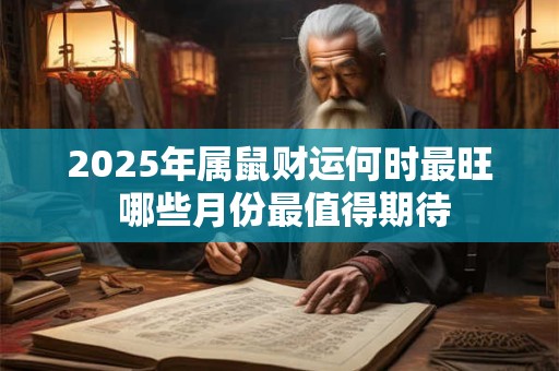 2025年属鼠财运何时最旺 哪些月份最值得期待