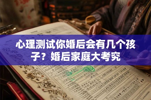 心理测试你婚后会有几个孩子？婚后家庭大考究
