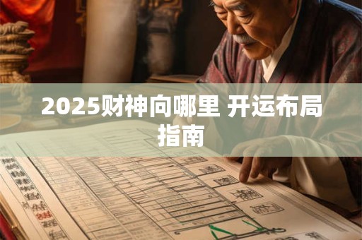 2025财神向哪里 开运布局指南