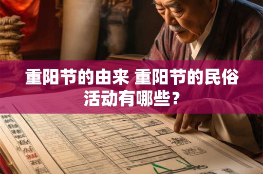 重阳节的由来 重阳节的民俗活动有哪些？