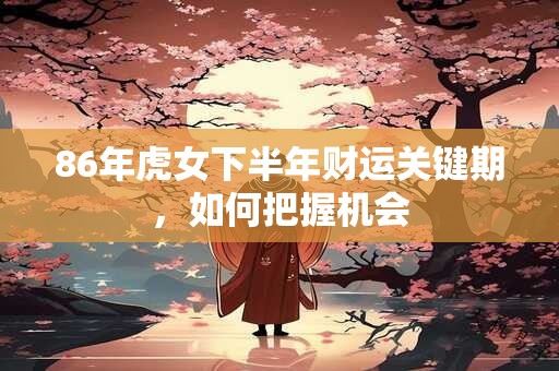 86年虎女下半年财运关键期，如何把握机会