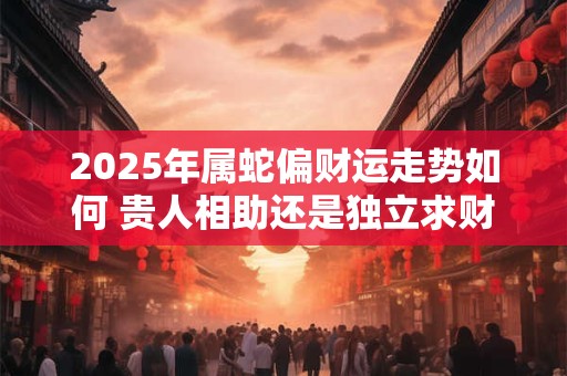 2025年属蛇偏财运走势如何 贵人相助还是独立求财