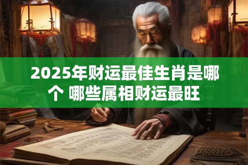 2025年财运最佳生肖是哪个 哪些属相财运最旺