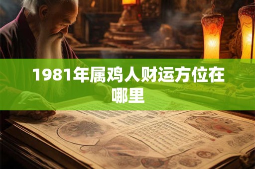 1981年属鸡人财运方位在哪里