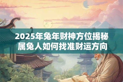2025年兔年财神方位揭秘 属兔人如何找准财运方向