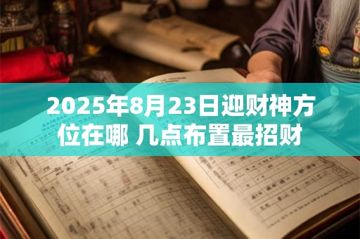 2025年8月23日迎财神方位在哪 几点布置最招财