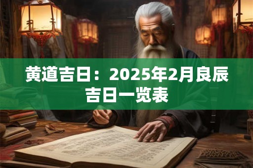 黄道吉日：2025年2月良辰吉日一览表