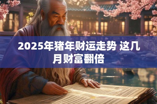 2025年猪年财运走势 这几月财富翻倍