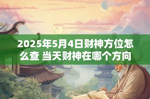 2025年5月4日财神方位怎么查 当天财神在哪个方向