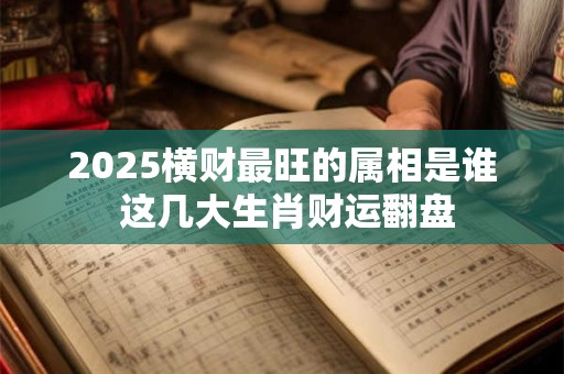 2025横财最旺的属相是谁 这几大生肖财运翻盘