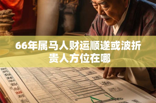 66年属马人财运顺遂或波折 贵人方位在哪