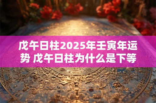 戊午日柱2025年壬寅年运势 戊午日柱为什么是下等日柱