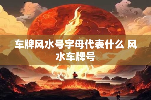 车牌风水号字母代表什么 风水车牌号