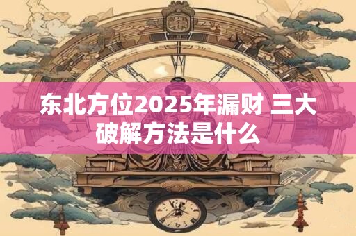 东北方位2025年漏财 三大破解方法是什么