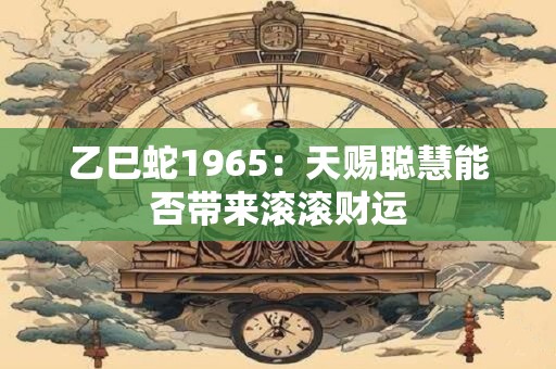 乙巳蛇1965：天赐聪慧能否带来滚滚财运