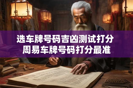 选车牌号码吉凶测试打分 周易车牌号码打分最准