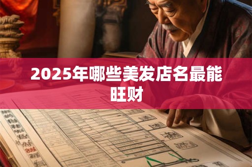 2025年哪些美发店名最能旺财