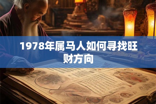 1978年属马人如何寻找旺财方向