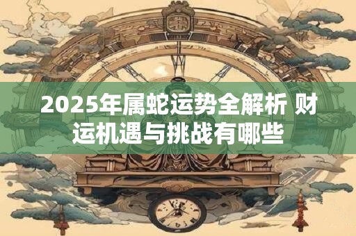 2025年属蛇运势全解析 财运机遇与挑战有哪些
