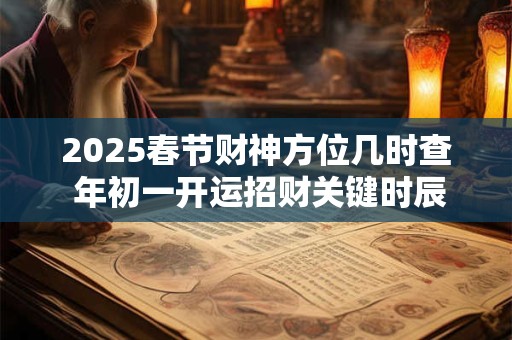 2025春节财神方位几时查 年初一开运招财关键时辰揭秘