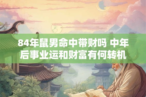 84年鼠男命中带财吗 中年后事业运和财富有何转机
