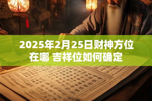 2025年2月25日财神方位在哪 吉祥位如何确定
