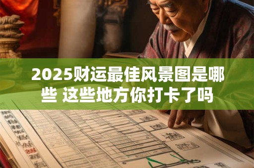 2025财运最佳风景图是哪些 这些地方你打卡了吗
