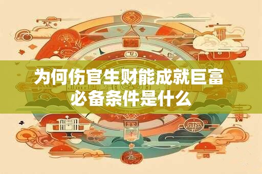 为何伤官生财能成就巨富 必备条件是什么