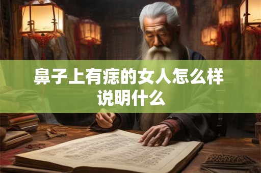 鼻子上有痣的女人怎么样 说明什么