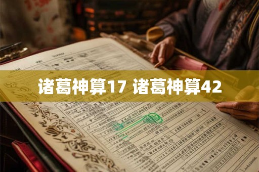 诸葛神算17 诸葛神算42