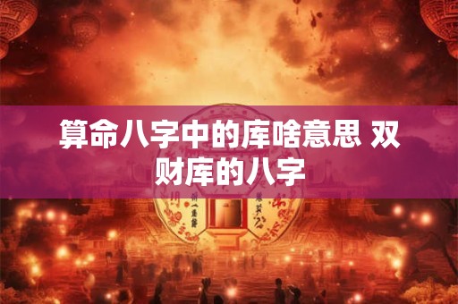 算命八字中的库啥意思 双财库的八字
