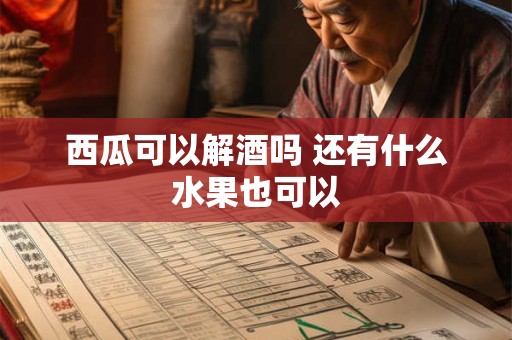 西瓜可以解酒吗 还有什么水果也可以