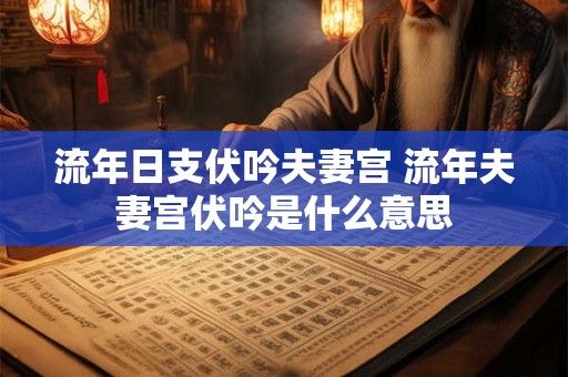 流年日支伏吟夫妻宫 流年夫妻宫伏吟是什么意思