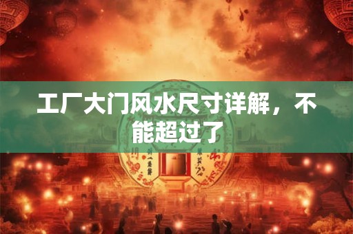 工厂大门风水尺寸详解，不能超过了