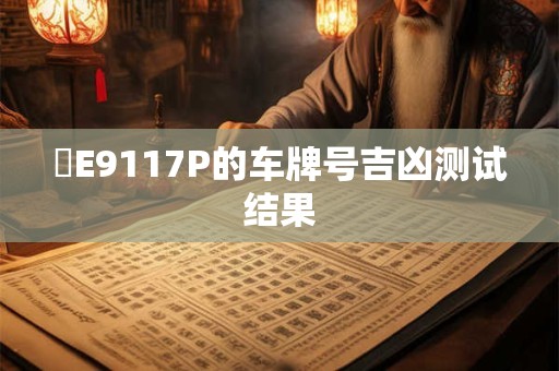 閩E9117P的车牌号吉凶测试结果