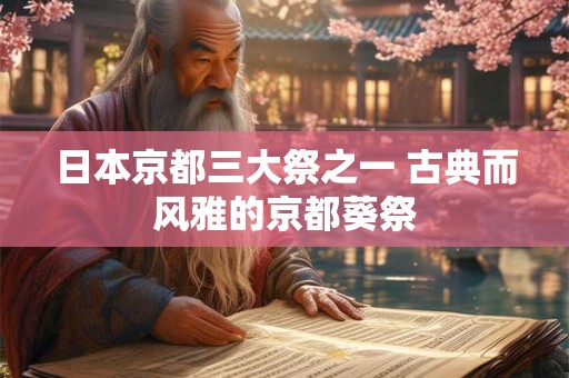 日本京都三大祭之一 古典而风雅的京都葵祭