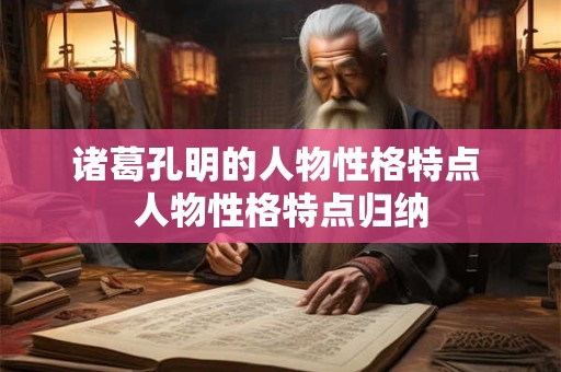 诸葛孔明的人物性格特点 人物性格特点归纳