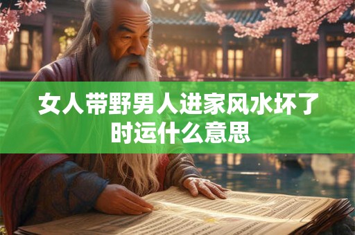 女人带野男人进家风水坏了 时运什么意思