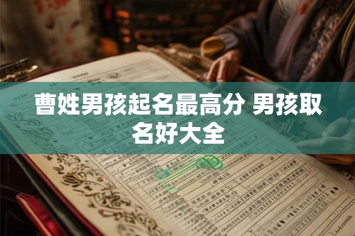 曹姓男孩起名最高分 男孩取名好大全